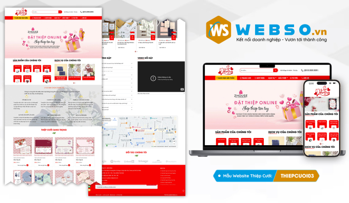 Mẫu website Thiệp Cưới 03