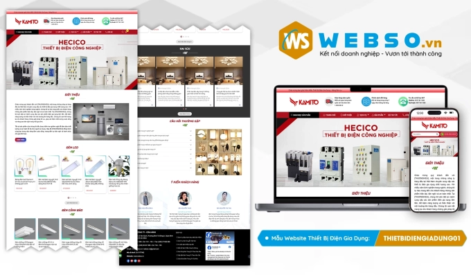 Mẫu website Thiết Bị Điện Gia Dụng 01