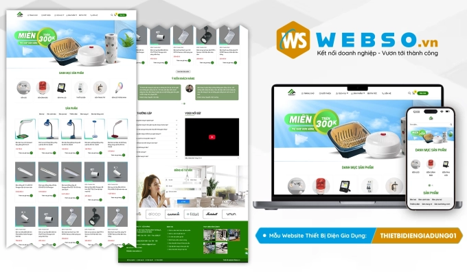 Mẫu website Thiết Bị Điện Gia Dụng 02