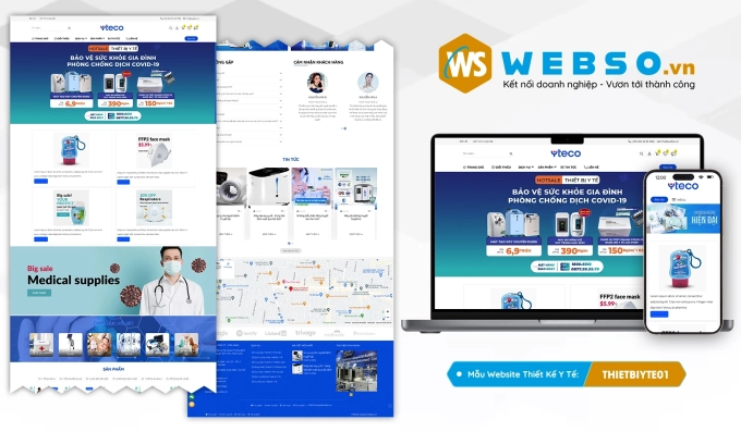 Mẫu website Thiết Bị Y Tế 01