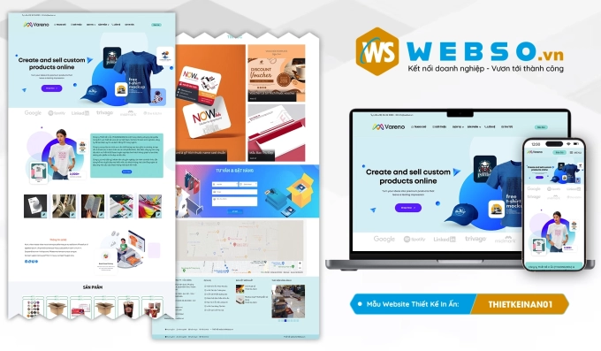 Mẫu website Thiết Kế In Ấn 01