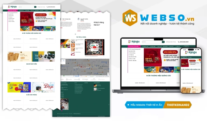 Mẫu website Thiết Kế In Ấn 02