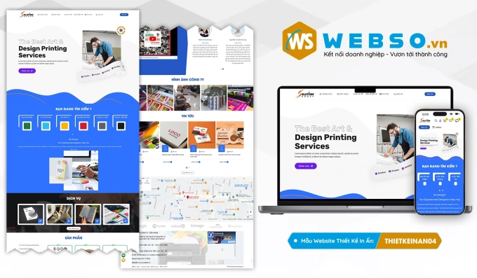 Mẫu website Thiết Kế In Ấn 04