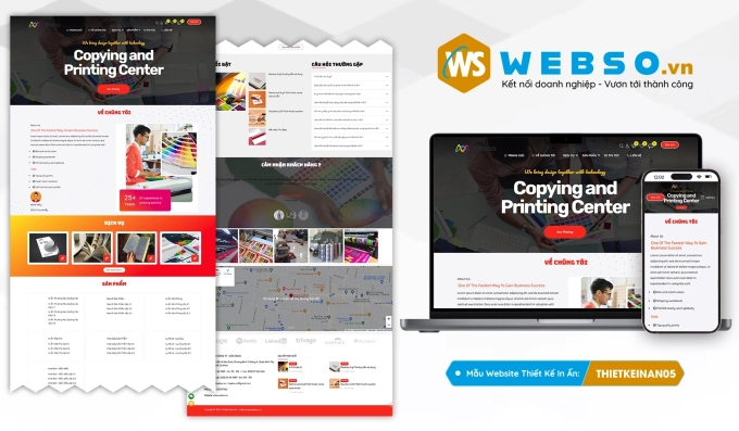 Mẫu website Thiết Kế In Ấn 05