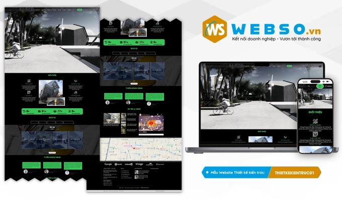 Mẫu website Thiết Kế Kiến Trúc 01