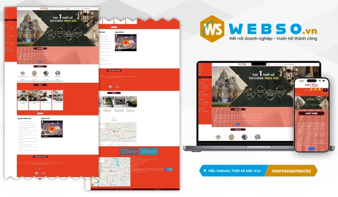 Mẫu website Thiết Kế Kiến Trúc 02
