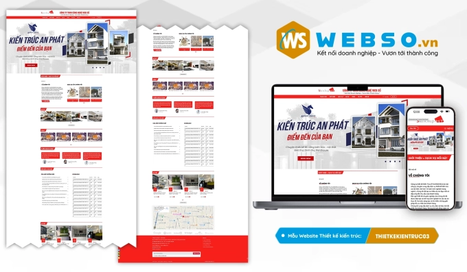 Mẫu website Thiết Kế Kiến Trúc 03
