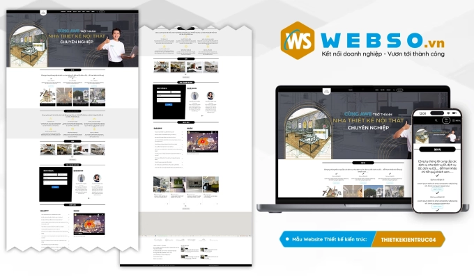 Mẫu website Thiết Kế Kiến Trúc 04