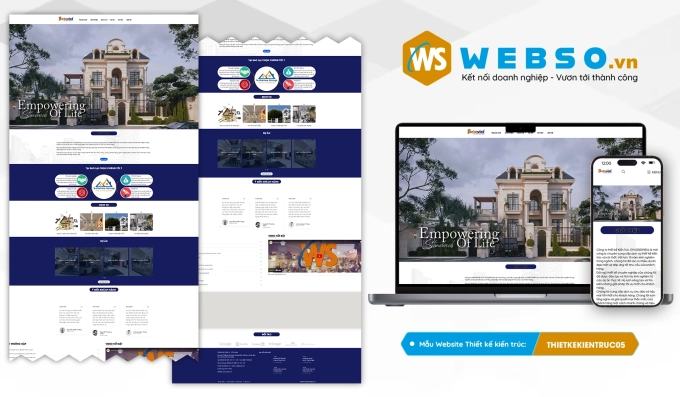 Mẫu website Thiết Kế Kiến Trúc 05