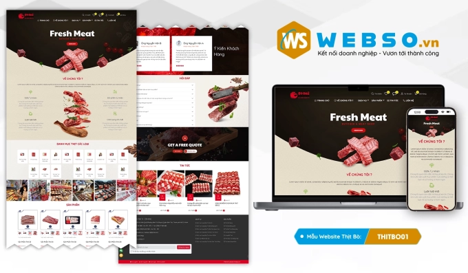 Mẫu website Thịt Bò 01