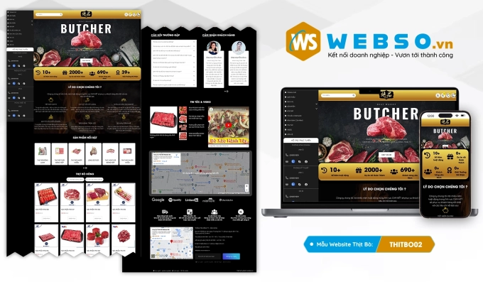 Mẫu website Thịt Bò 02