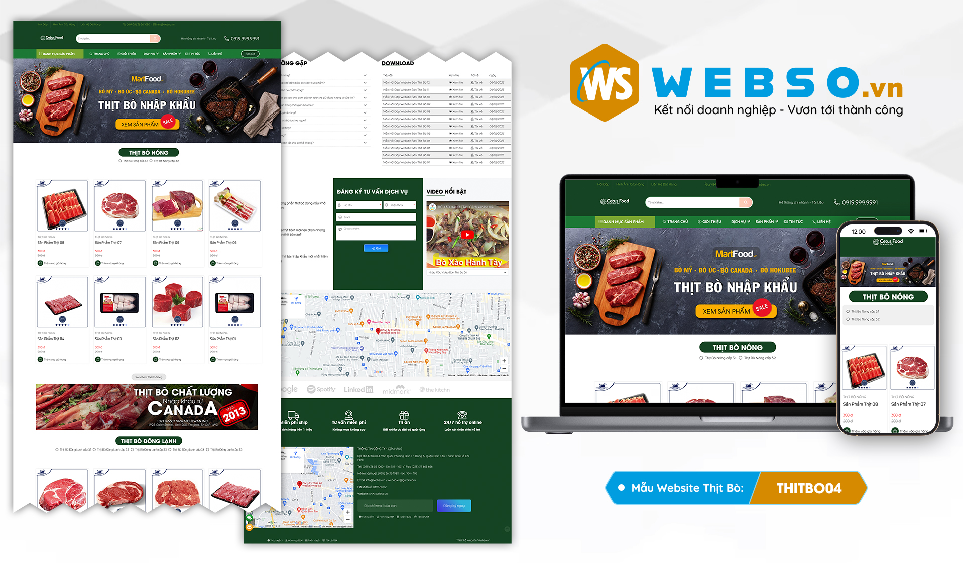 Mẫu website Thịt Bò 04