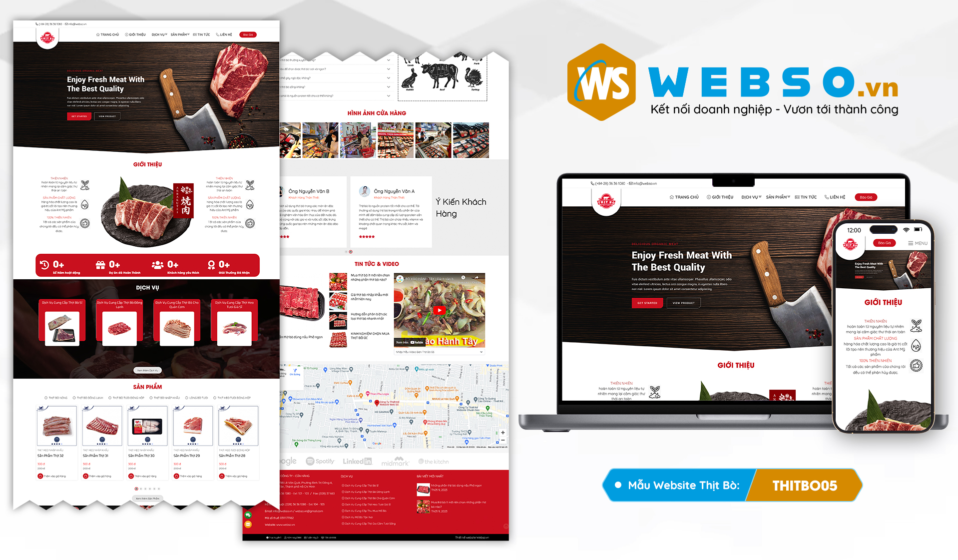 Mẫu website Thịt Bò 05