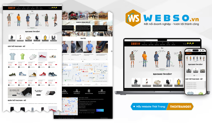 Mẫu website Thời Trang Nam - Nữ 01