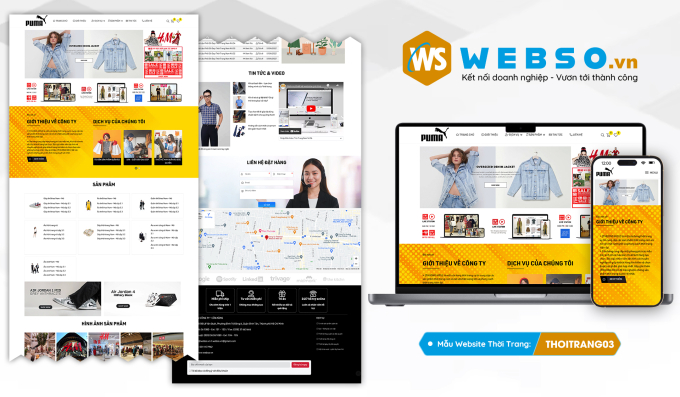 Mẫu website Thời Trang Nam - Nữ 03