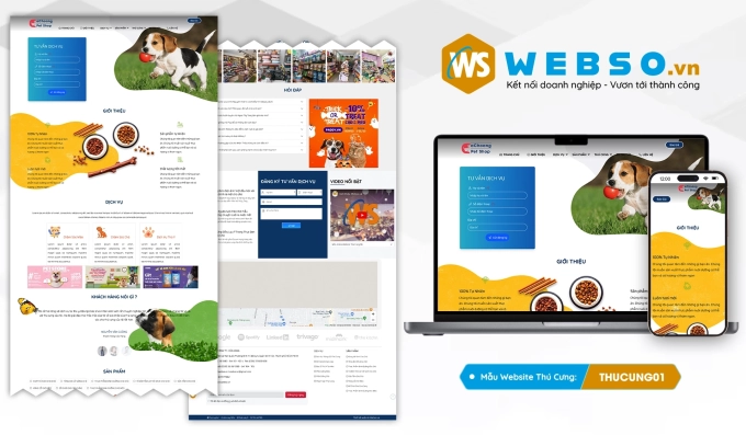 Mẫu website Thú Cưng, Thú Y 01