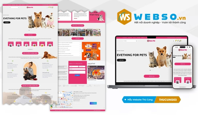 Mẫu website Thú Cưng, Thú Y 03