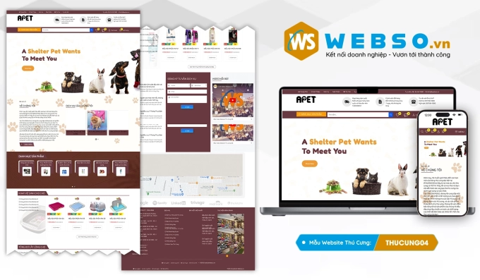 Mẫu website Thú Cưng, Thú Y 04