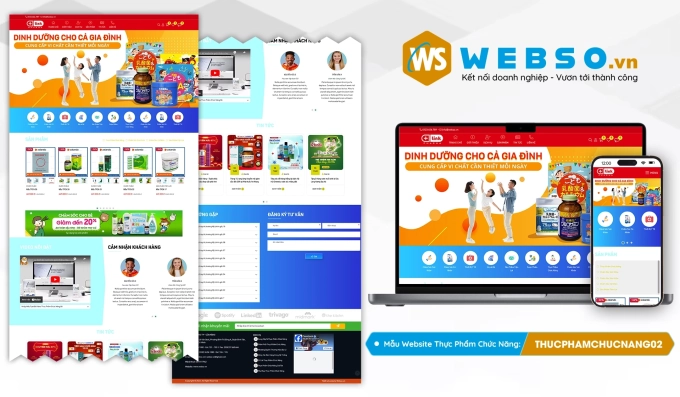 Mẫu website Thực Phẩm Chức Năng 02