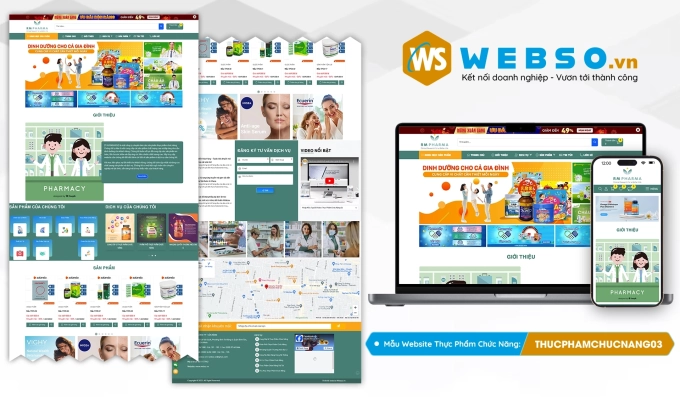 Mẫu website Thực Phẩm Chức Năng 03