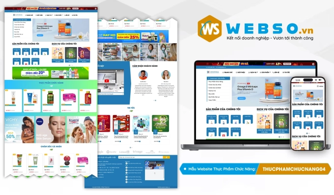 Mẫu website Thực Phẩm Chức Năng 04