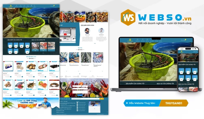 Mẫu website Thủy Sản 01
