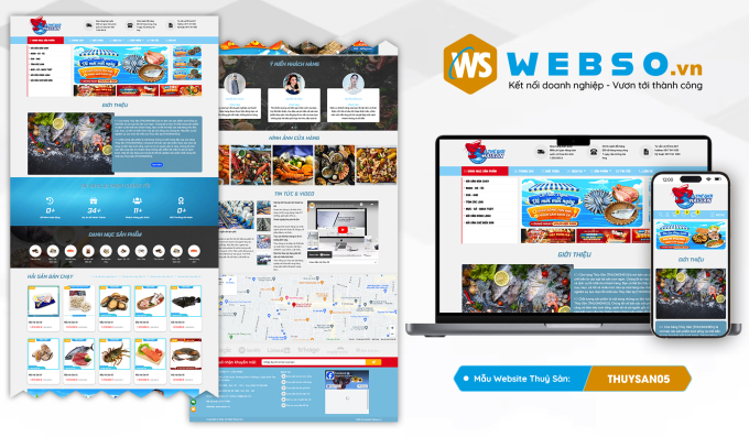 Mẫu website Thủy Sản 05