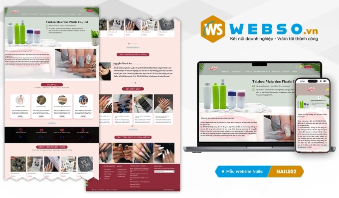 Mẫu website Tiệm Nails 02