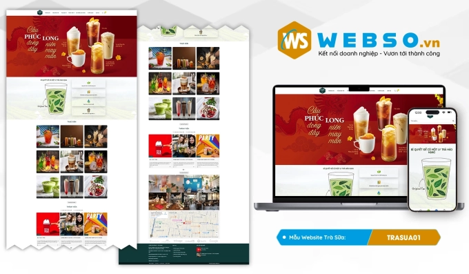 Mẫu website Trà Sữa 01