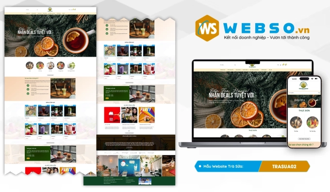 Mẫu website Trà Sữa 02