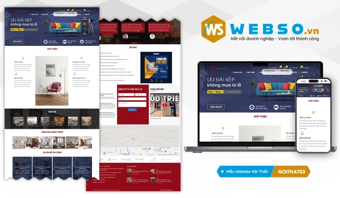 Mẫu website Trang Trí Nội Thất 03