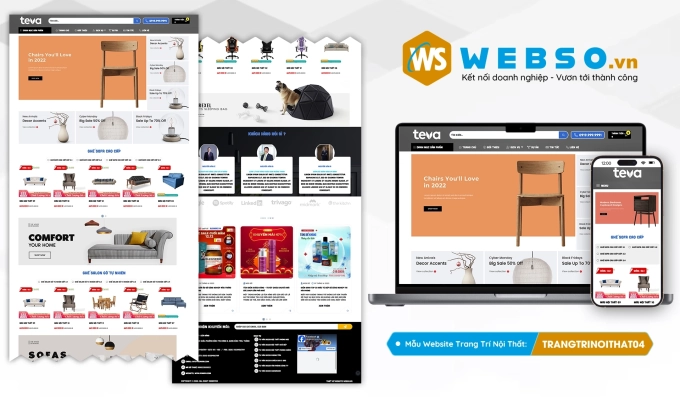 Mẫu website Trang Trí Nội Thất 04