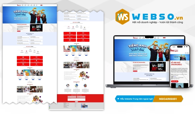 Mẫu website Trung Tâm Ngoại Ngữ, Anh Ngữ 01