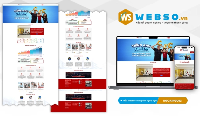 Mẫu website Trung Tâm Ngoại Ngữ, Anh Ngữ 02