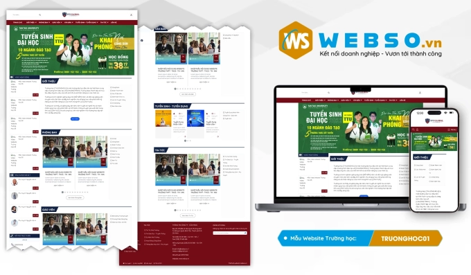 Mẫu website Trường Học 01