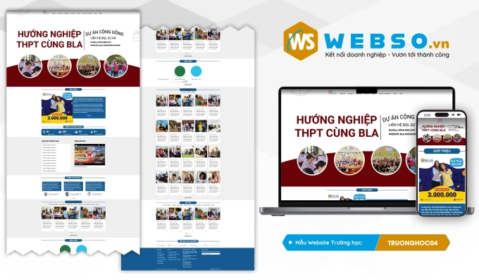 Mẫu website Trường Học 03