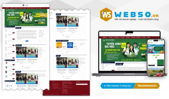 Mẫu website Trường Học 05