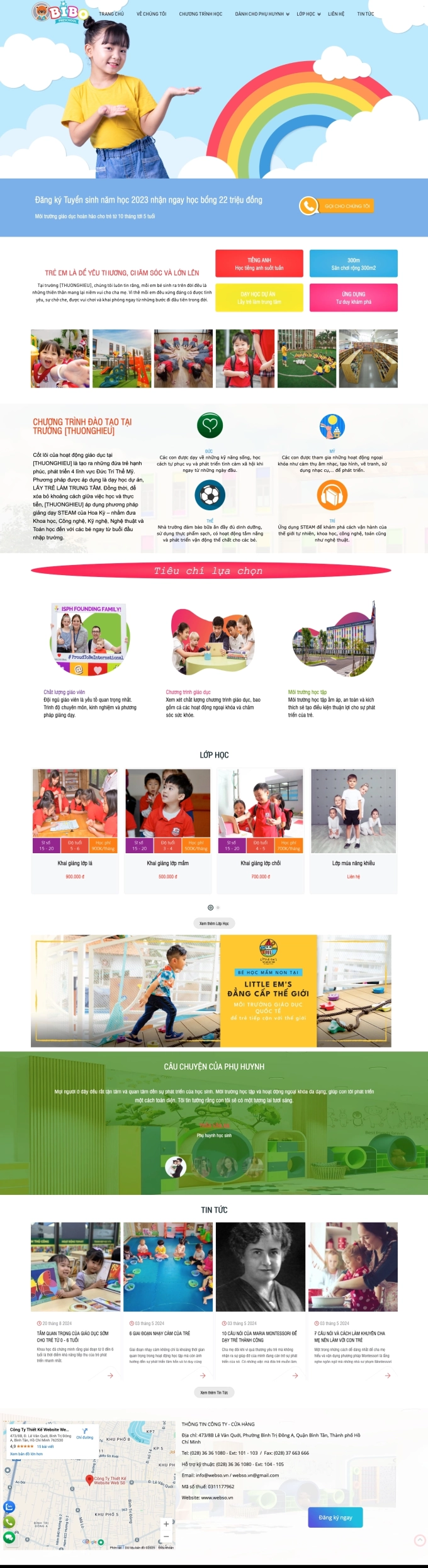 Mẫu website Trường Mầm Non 02