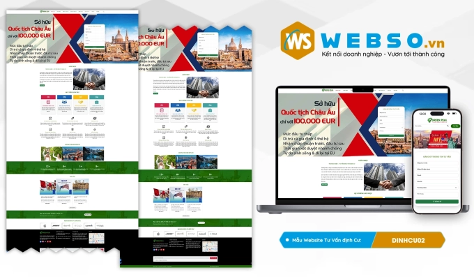 Mẫu website Tư Vấn Định Cư 02