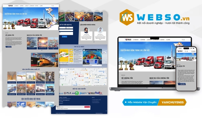 Mẫu website Vận Chuyển Logitech 02