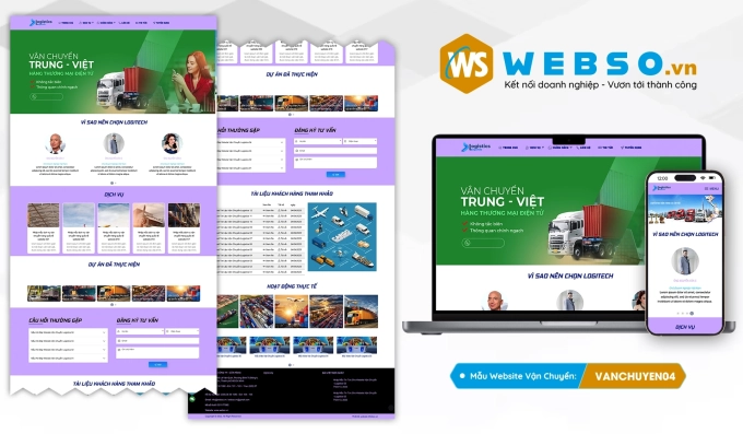 Mẫu website Vận Chuyển Logitech 04