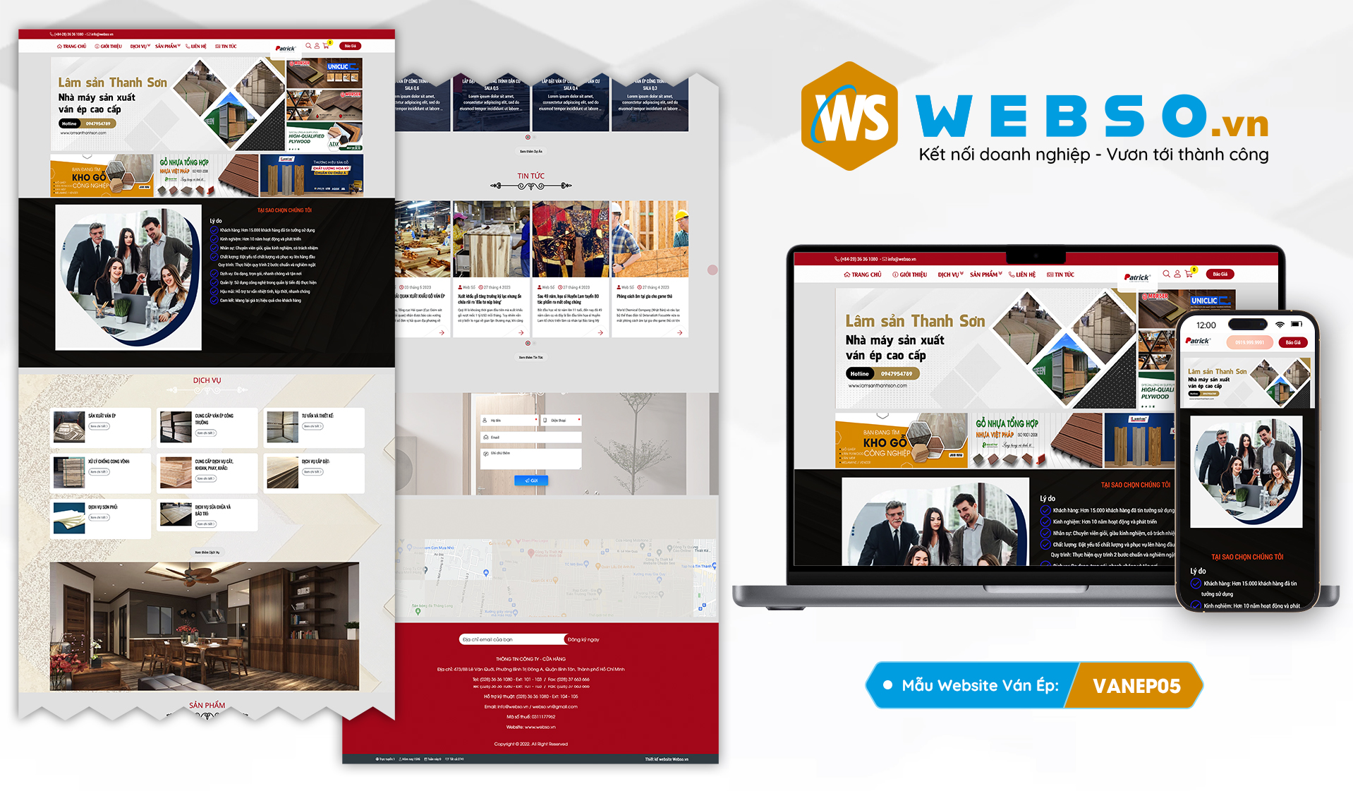 Mẫu website Ván Ép 05