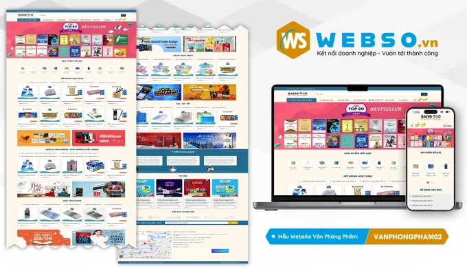 Mẫu website Văn Phòng Phẩm 02