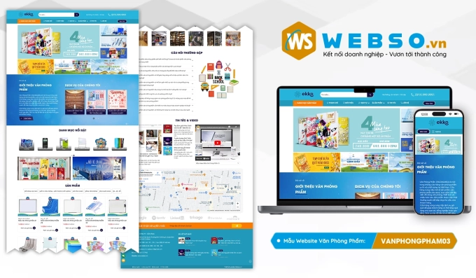Mẫu website Văn Phòng Phẩm 03