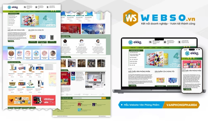Mẫu website Văn Phòng Phẩm 04