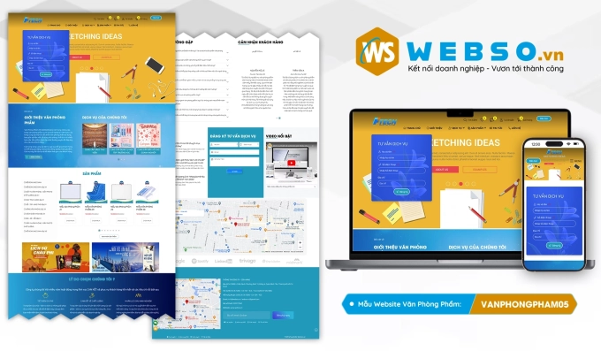 Mẫu website Văn Phòng Phẩm 05