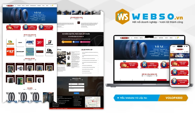 Mẫu website Vỏ Lốp Xe 02