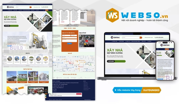 Mẫu website Xây Dựng 03