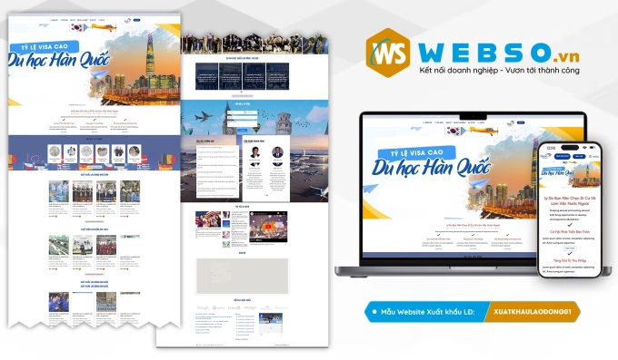 Mẫu website Xuât Khẩu Lao Động 01