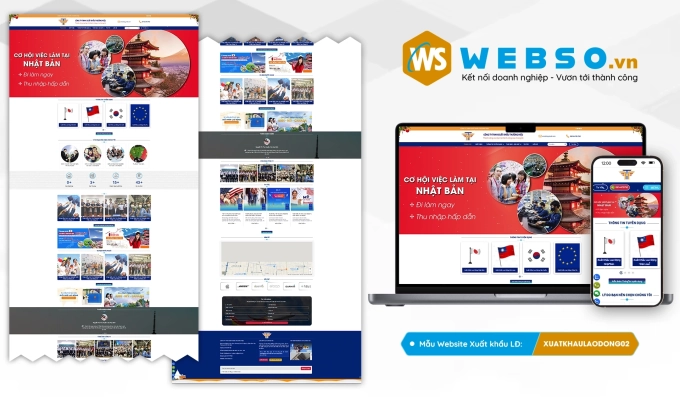 Mẫu website Xuât Khẩu Lao Động 02